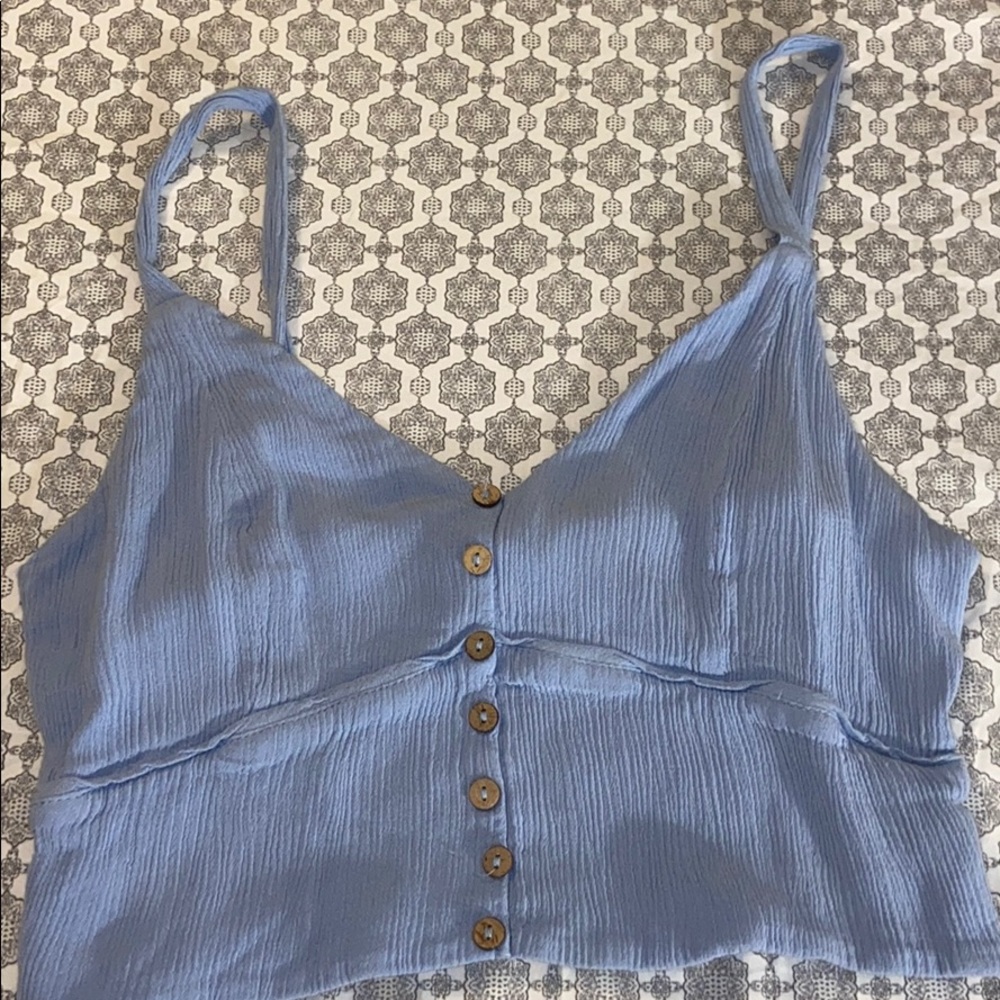 Baby blue crop top
